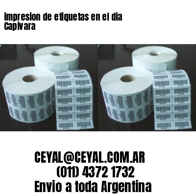 impresion de etiquetas en el dia Capivara