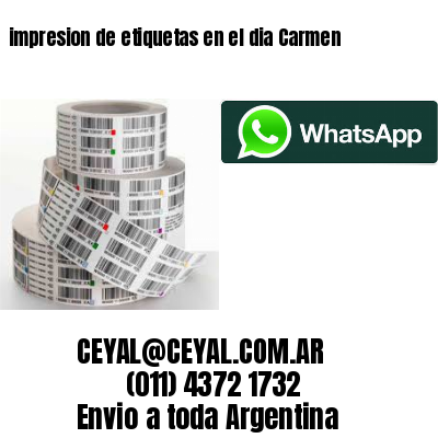 impresion de etiquetas en el dia Carmen