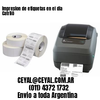 impresion de etiquetas en el dia Catriló