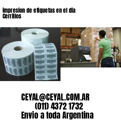 impresion de etiquetas en el dia Cerrillos