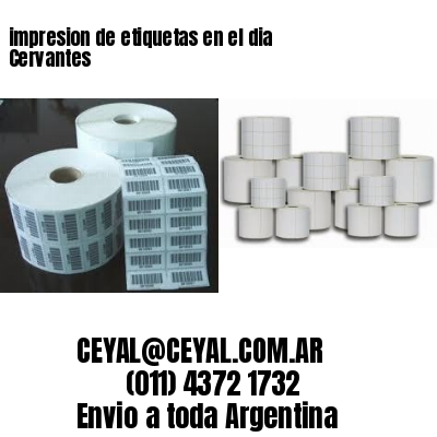 impresion de etiquetas en el dia Cervantes