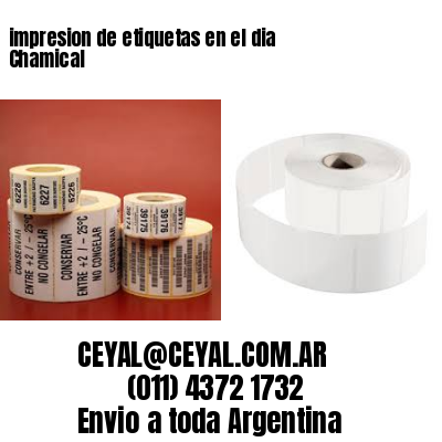 impresion de etiquetas en el dia Chamical