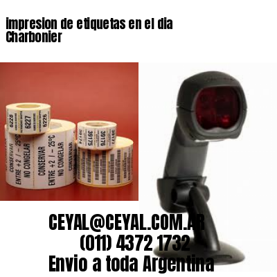 impresion de etiquetas en el dia Charbonier