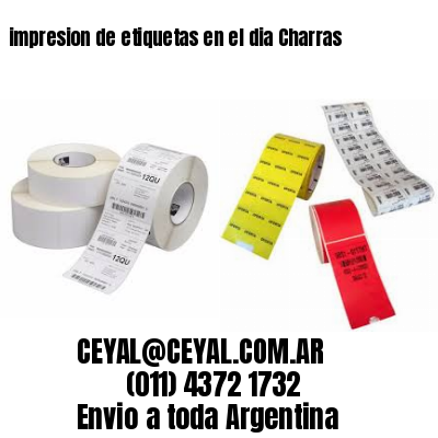 impresion de etiquetas en el dia Charras