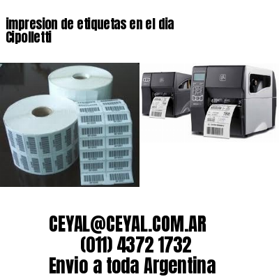 impresion de etiquetas en el dia Cipolletti