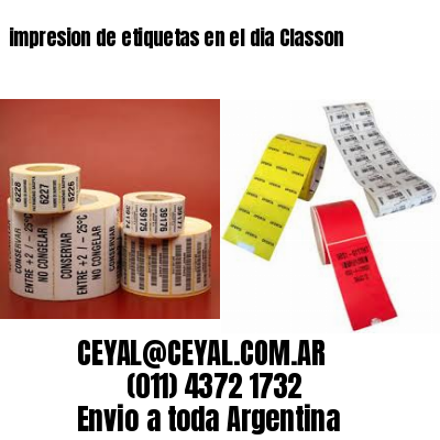 impresion de etiquetas en el dia Classon