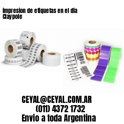 impresion de etiquetas en el dia Claypole