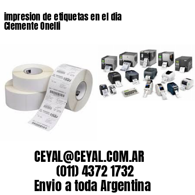 impresion de etiquetas en el dia Clemente Onelli