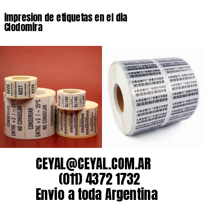 impresion de etiquetas en el dia Clodomira