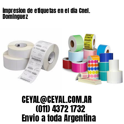 impresion de etiquetas en el dia Cnel. Dominguez