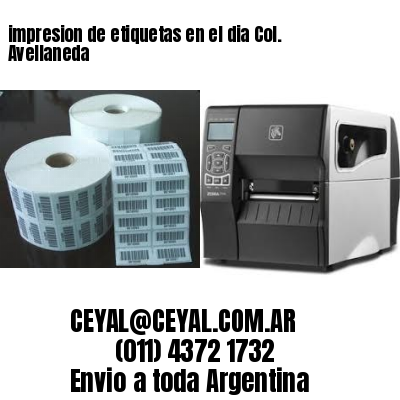 impresion de etiquetas en el dia Col. Avellaneda