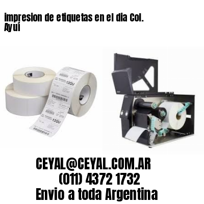 impresion de etiquetas en el dia Col. Ayuí