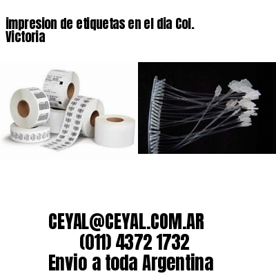 impresion de etiquetas en el dia Col. Victoria