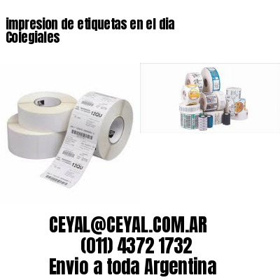 impresion de etiquetas en el dia Colegiales
