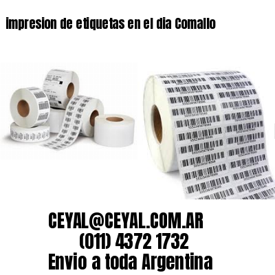 impresion de etiquetas en el dia Comallo