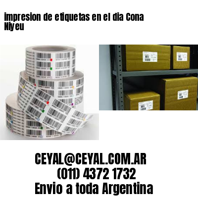 impresion de etiquetas en el dia Cona Niyeu