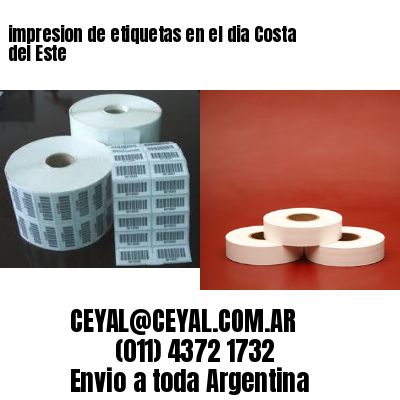 impresion de etiquetas en el dia Costa del Este