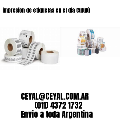impresion de etiquetas en el dia Cululú