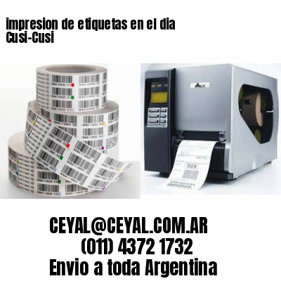 impresion de etiquetas en el dia Cusi-Cusi