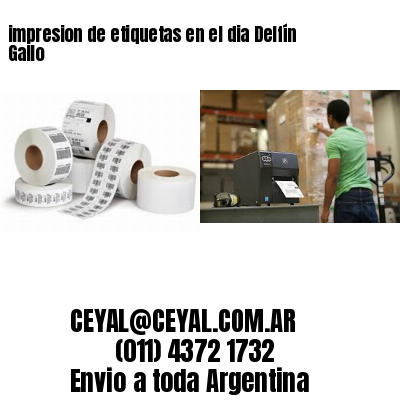 impresion de etiquetas en el dia Delfín Gallo