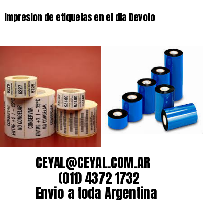 impresion de etiquetas en el dia Devoto