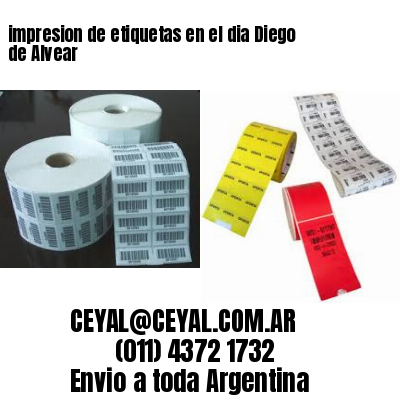 impresion de etiquetas en el dia Diego de Alvear