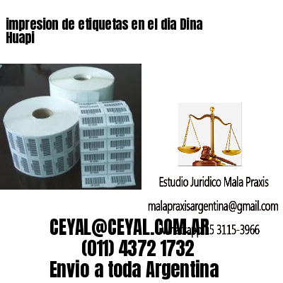 impresion de etiquetas en el dia Dina Huapi