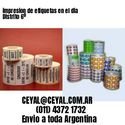 impresion de etiquetas en el dia Distrito 6º