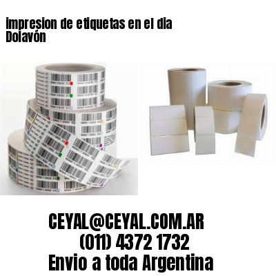 impresion de etiquetas en el dia Dolavón