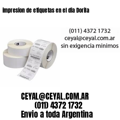 impresion de etiquetas en el dia Dorila