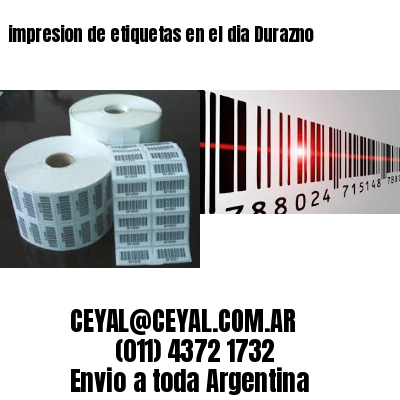 impresion de etiquetas en el dia Durazno