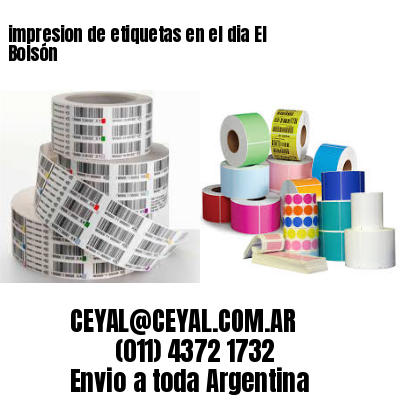 impresion de etiquetas en el dia El Bolsón