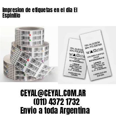 impresion de etiquetas en el dia El Espinillo