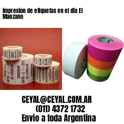 impresion de etiquetas en el dia El Manzano