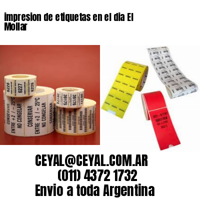impresion de etiquetas en el dia El Mollar