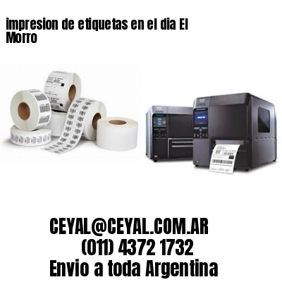 impresion de etiquetas en el dia El Morro