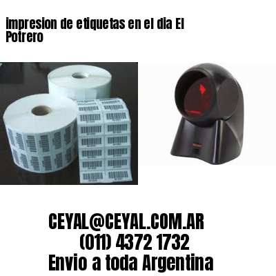 impresion de etiquetas en el dia El Potrero