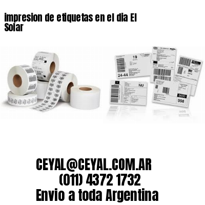 impresion de etiquetas en el dia El Solar