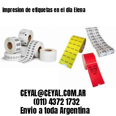 impresion de etiquetas en el dia Elena