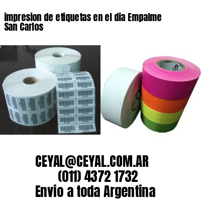 impresion de etiquetas en el dia Empalme San Carlos