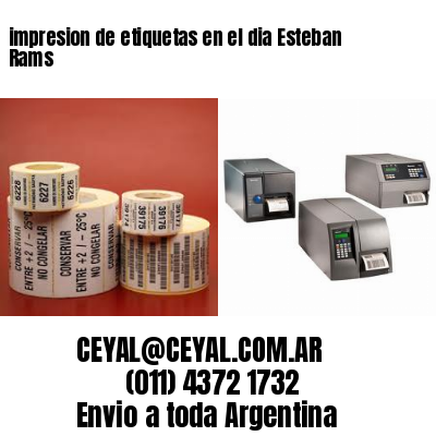 impresion de etiquetas en el dia Esteban Rams