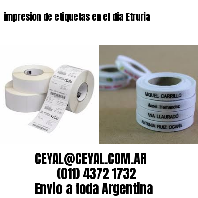 impresion de etiquetas en el dia Etruria