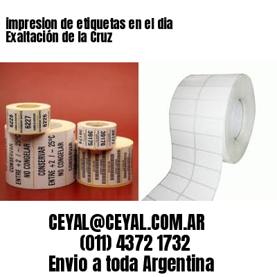 impresion de etiquetas en el dia Exaltación de la Cruz