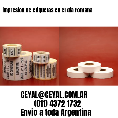 impresion de etiquetas en el dia Fontana