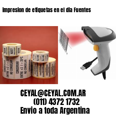 impresion de etiquetas en el dia Fuentes