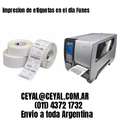 impresion de etiquetas en el dia Funes