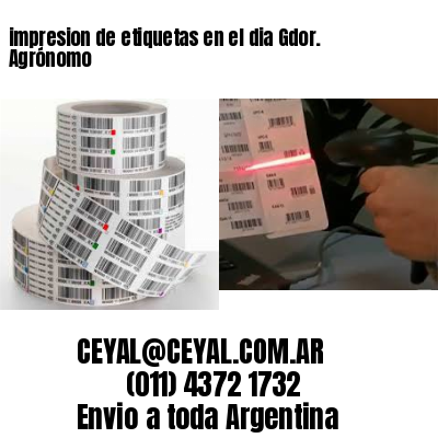 impresion de etiquetas en el dia Gdor. Agrónomo