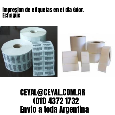 impresion de etiquetas en el dia Gdor. Echagüe