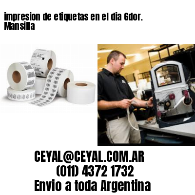 impresion de etiquetas en el dia Gdor. Mansilla