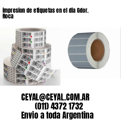 impresion de etiquetas en el dia Gdor. Roca